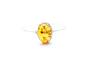 Modern Baltic Amber Fixed Bangle