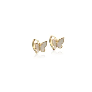 Mother of Pearl Hoop Earrings