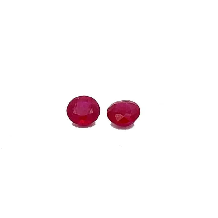 Mountz Collection 3.49CTW Pair of Ruby Loose Round Gemstones