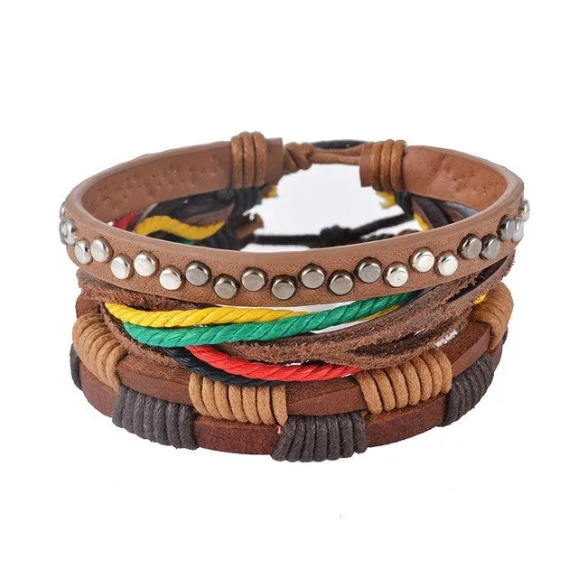 Multilayer Leather Boho Bracelet