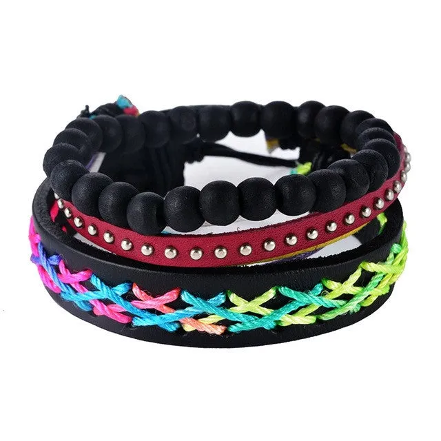 Multilayer Leather Boho Bracelet