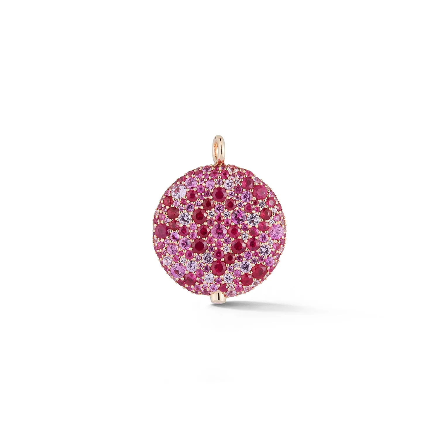 OC X WF 18K LARGE PINK SAPPHIRE PEBBLE LOCKET