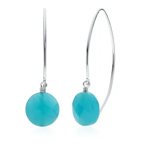 Ocean Quartz Wishbone Earrings