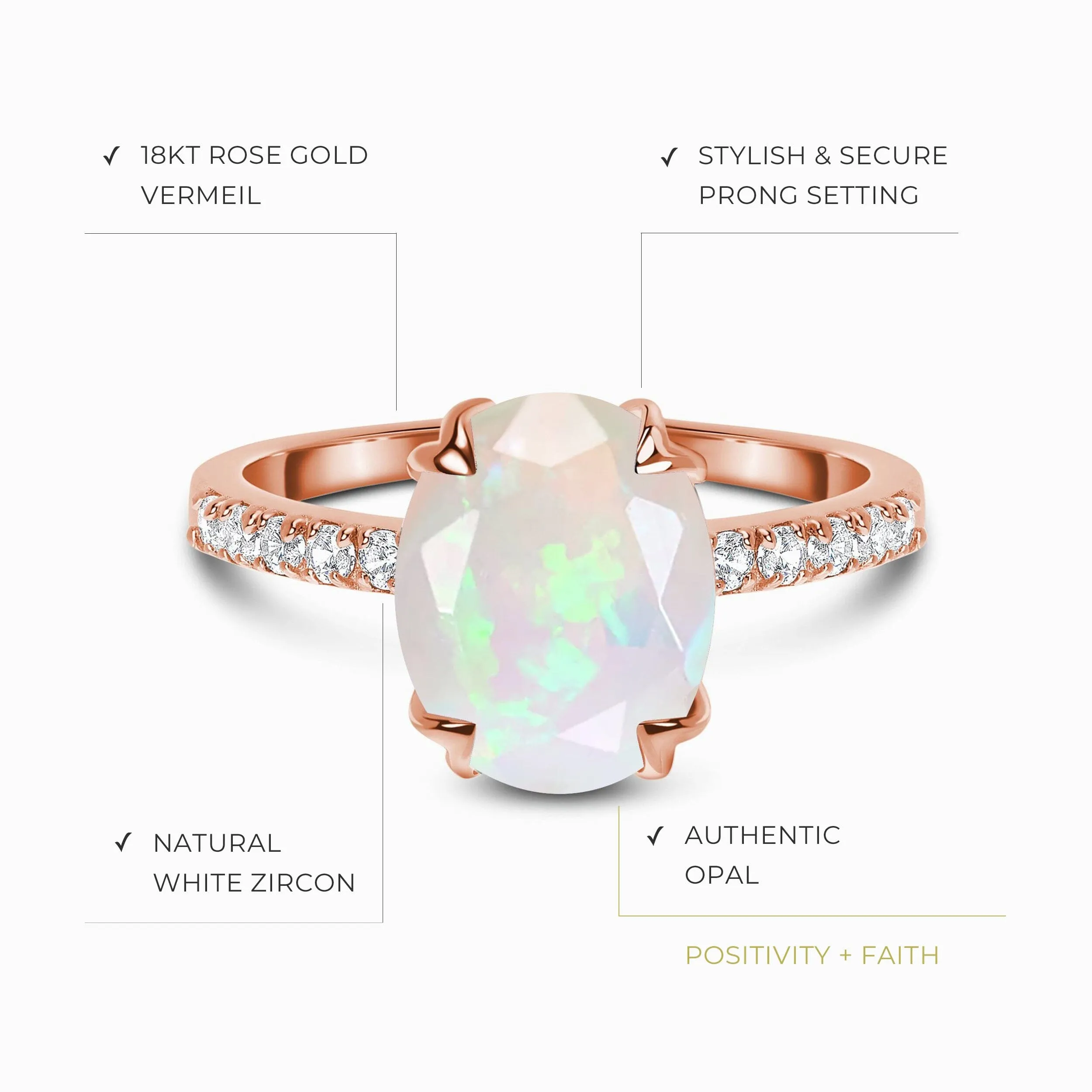 Opal Harlow Ring & Wreath Band & Archer Band