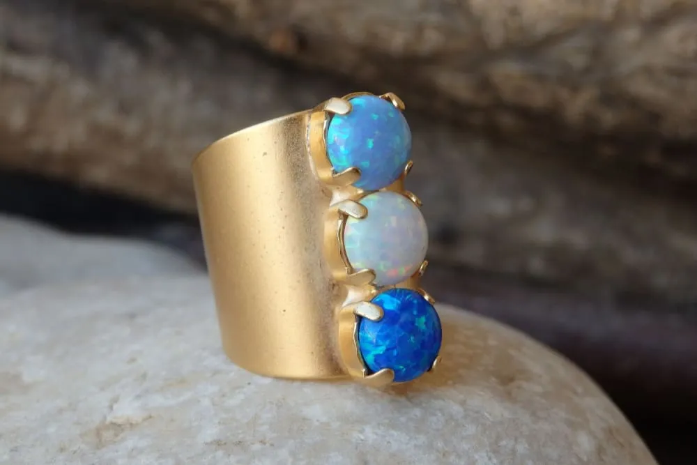 Opal Mother's Ring