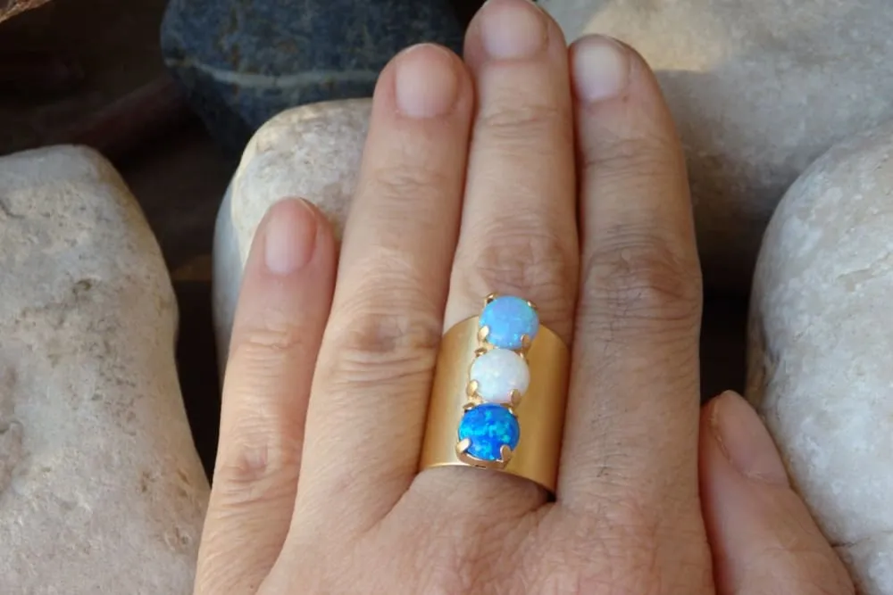 Opal Mother's Ring