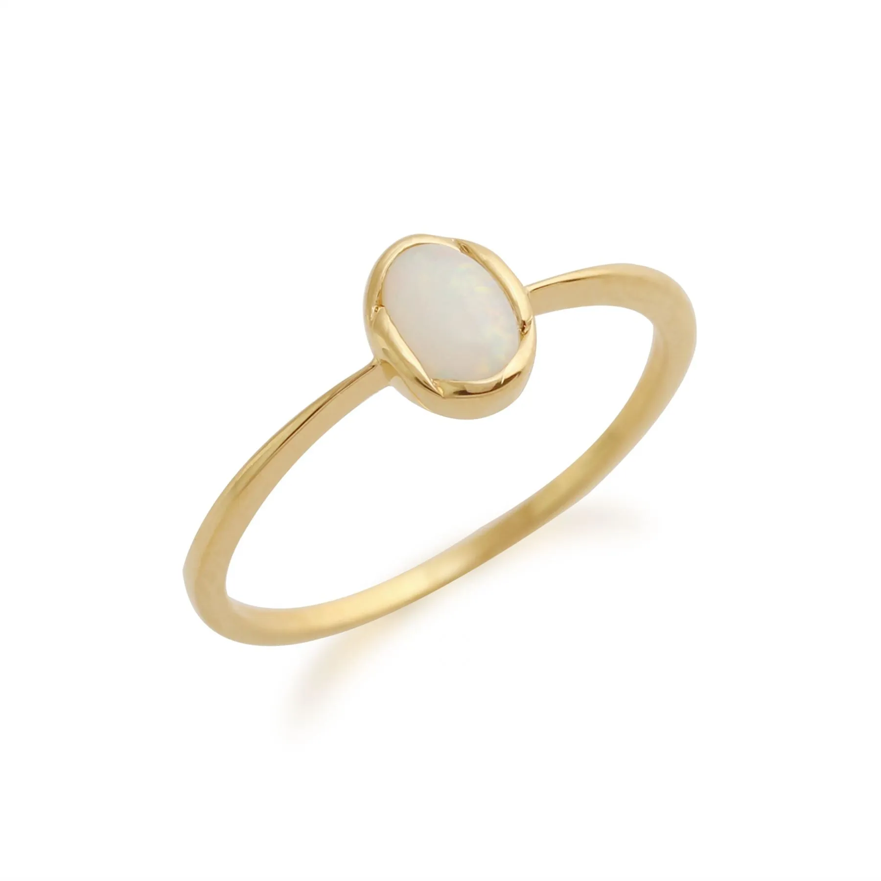 Opalring, 9 Karat Gelbgold 0.29ct Kt Opalring