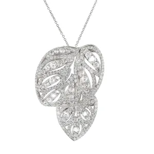 Pasquale Bruni 18K Gold Diamond Leaf Pendant Necklace