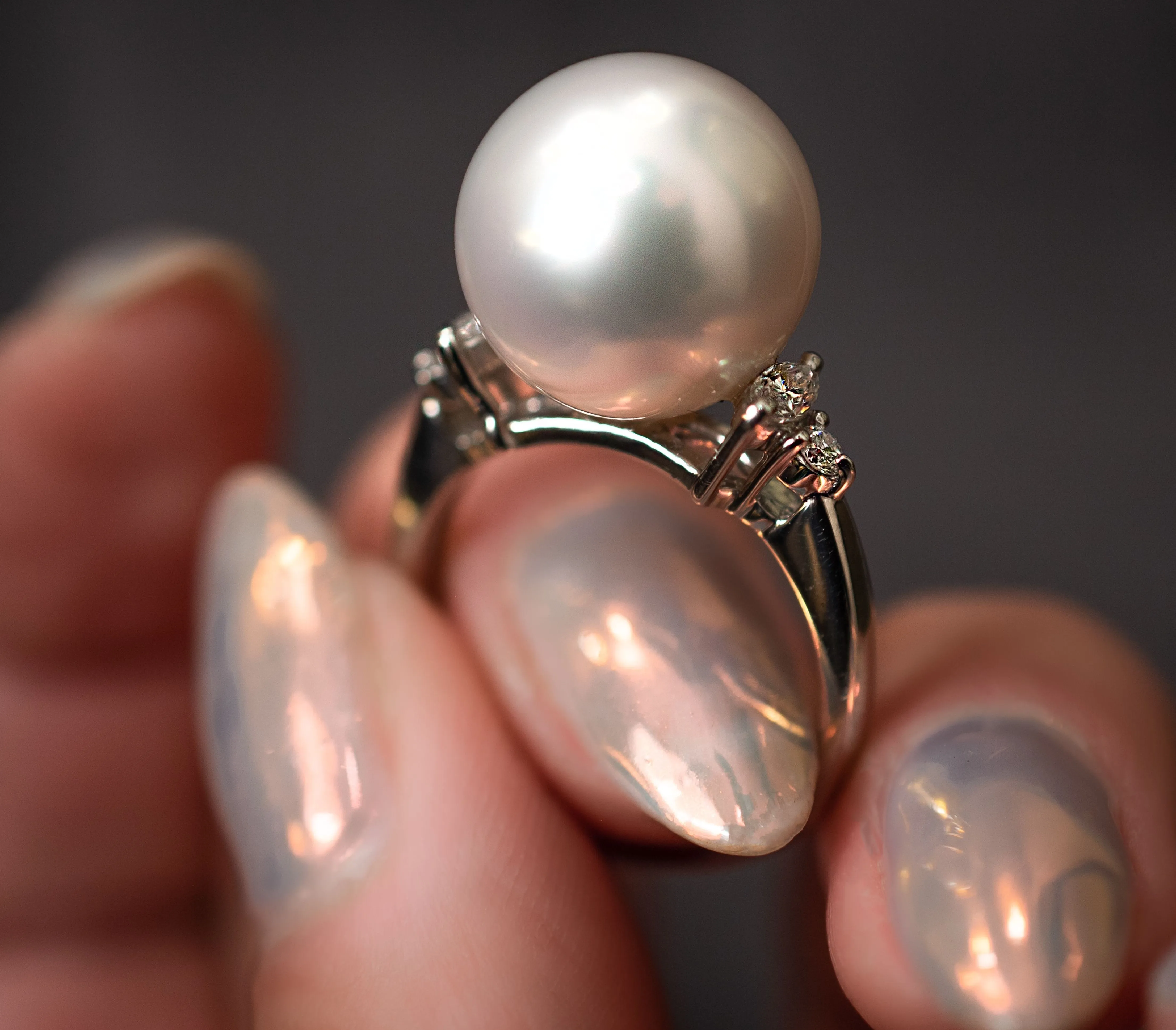 Pearl & Diamond Cocktail Ring