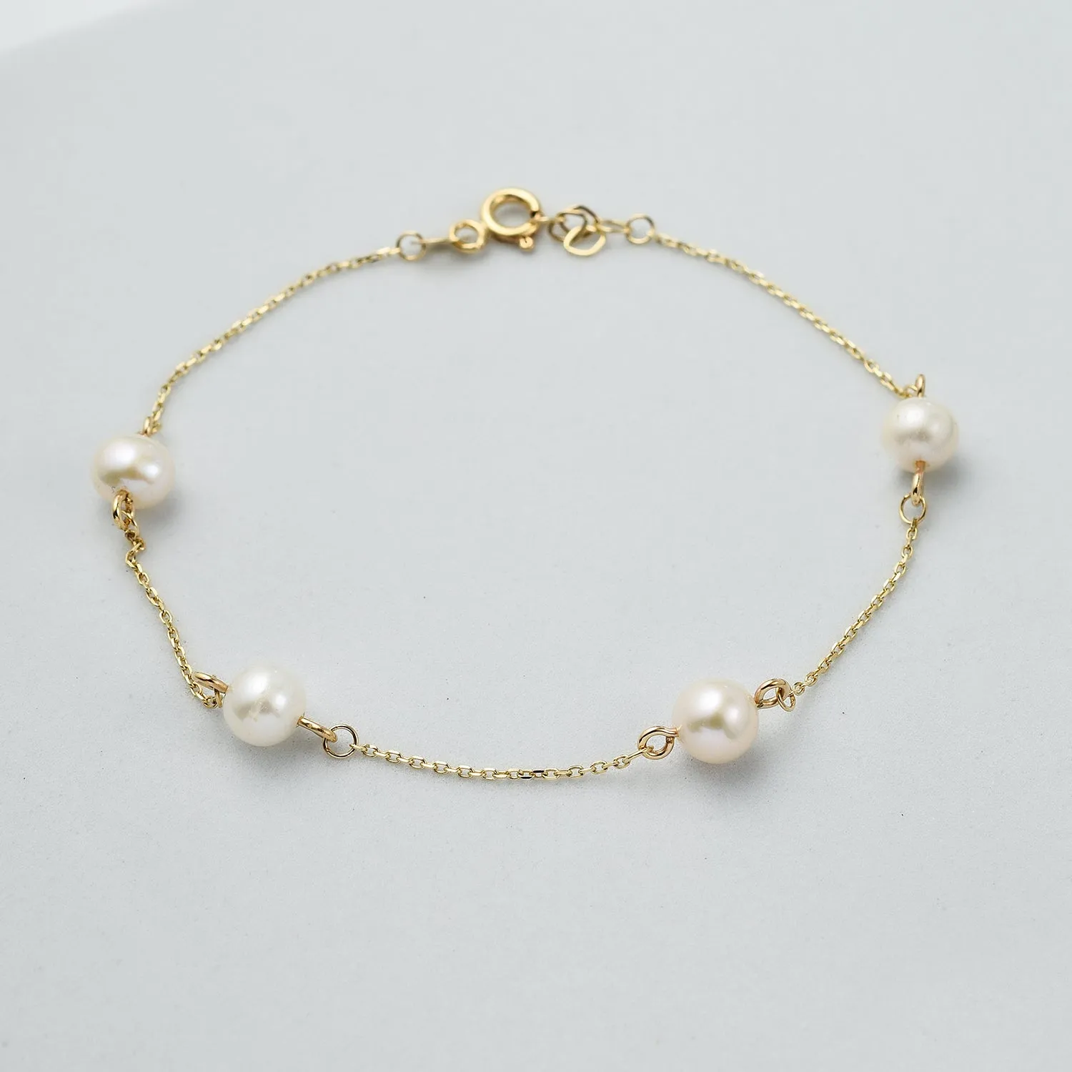 Pearl Eternity Bracelet in 9K Gold