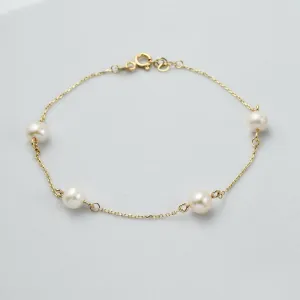 Pearl Eternity Bracelet in 9K Gold