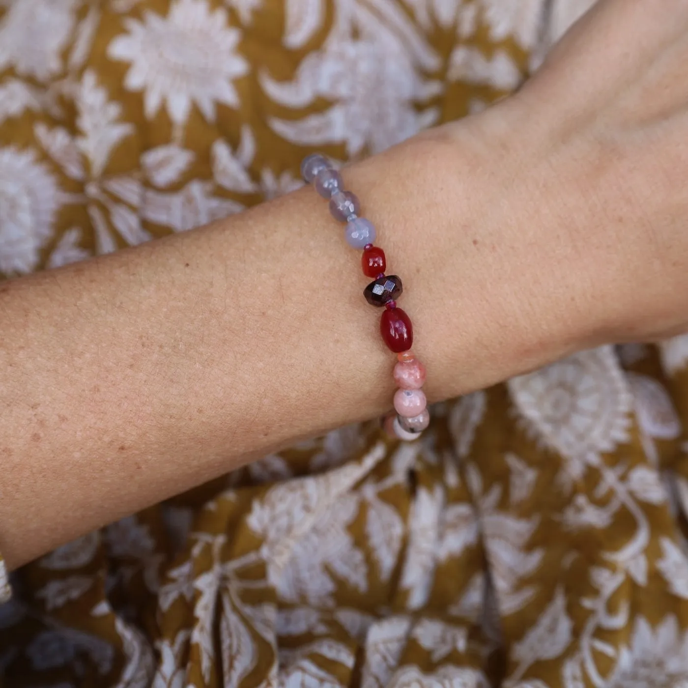 Pink Agate Mix Bracelet