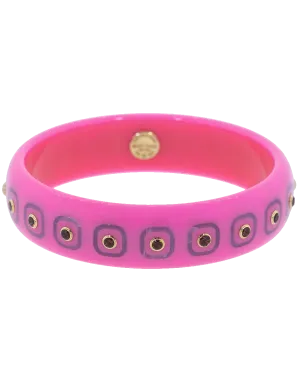 Pink and Purple Bakelite Garnet Bangle