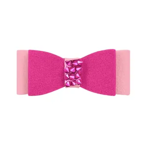 Pink is Love Pink Crystal Rocks Hair Bow