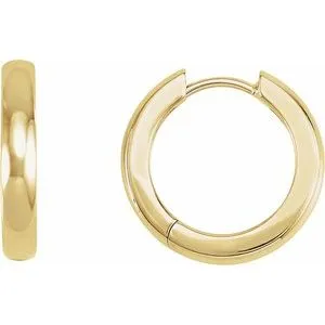 Platinum 11.5 mm Hoop Earrings