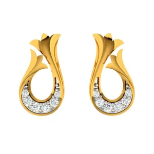 Pleasant Daily Wear 18k Gold Diamond Ear Top