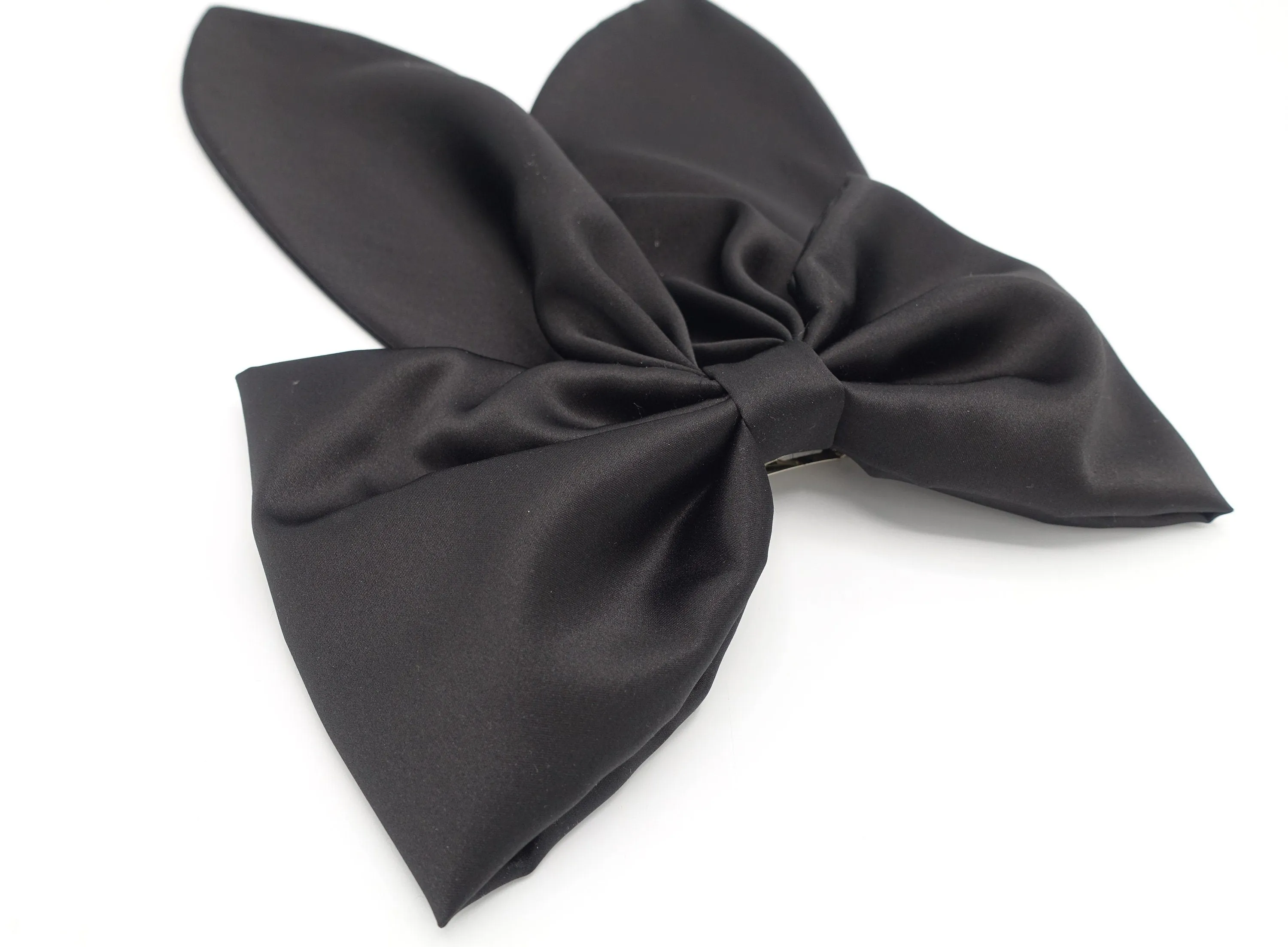 plus grand satin hair bow long tail large hair accessory for women