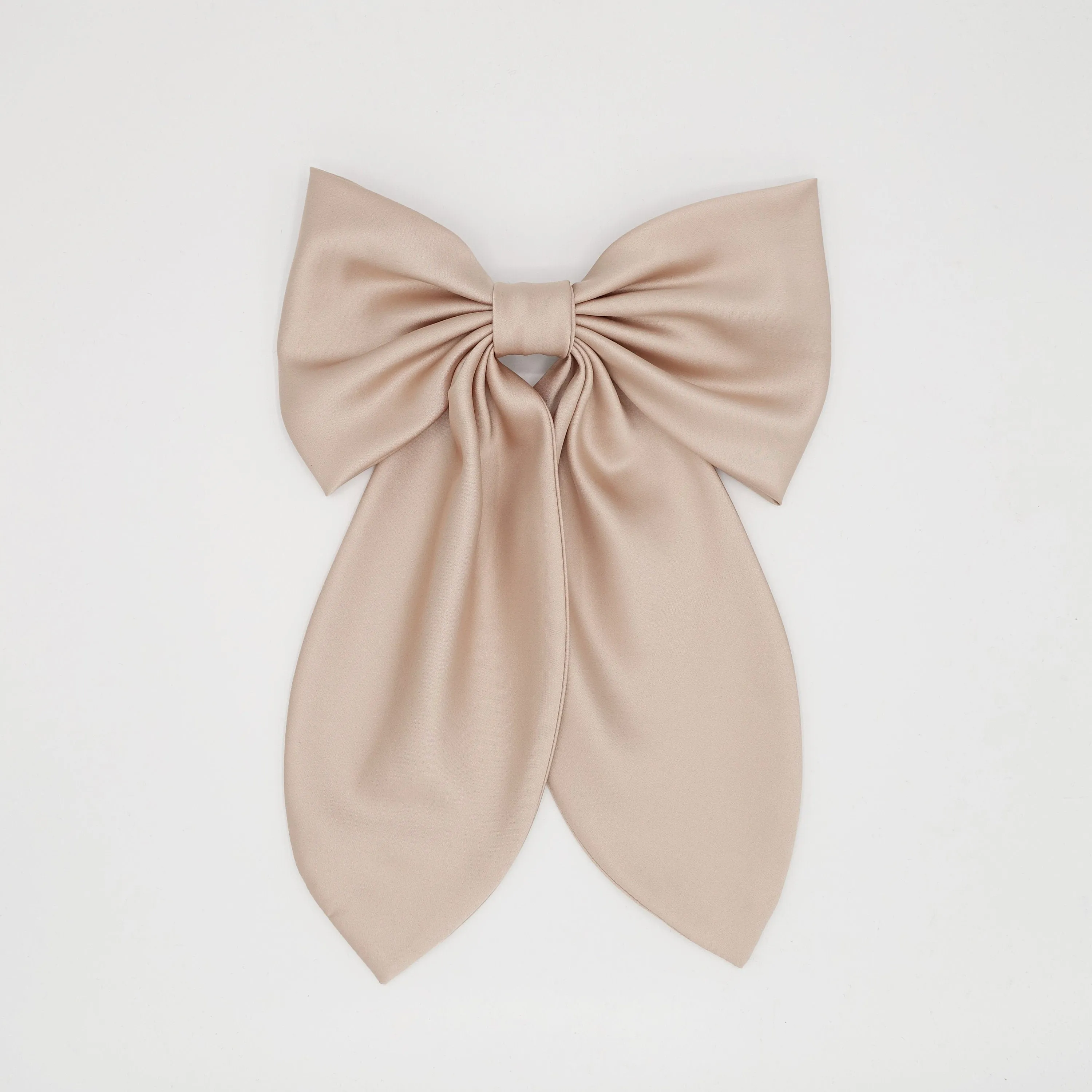 plus grand satin hair bow long tail large hair accessory for women