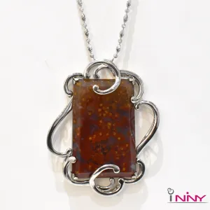 Poppy Jasper Rectangle Pendant