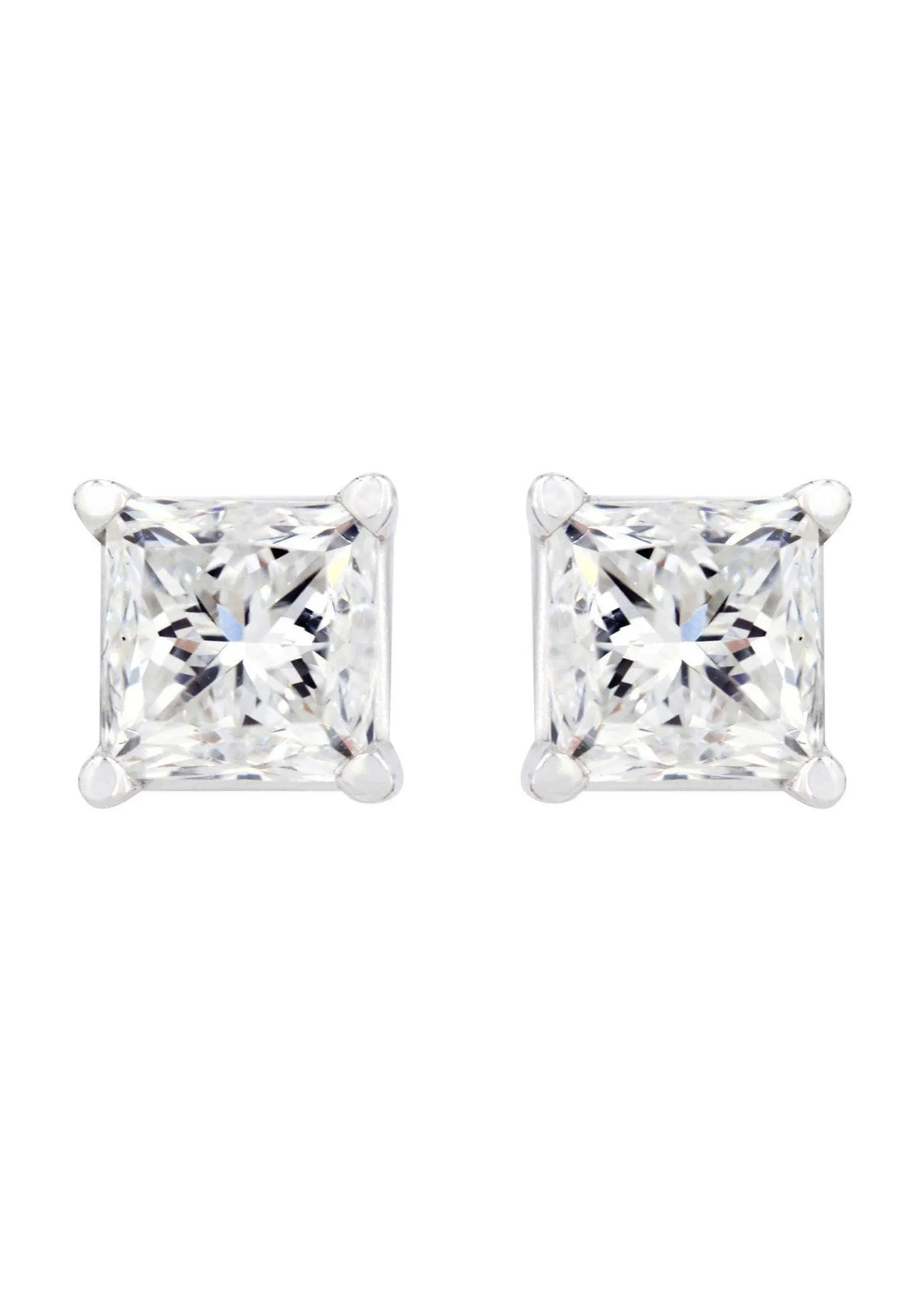 Princess Diamond Stud Earrings | 1.82 Carats