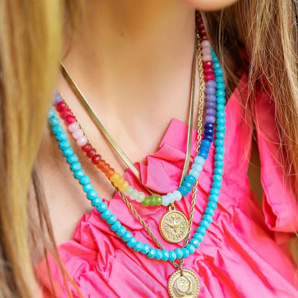 Rainbow Gemstone Necklace