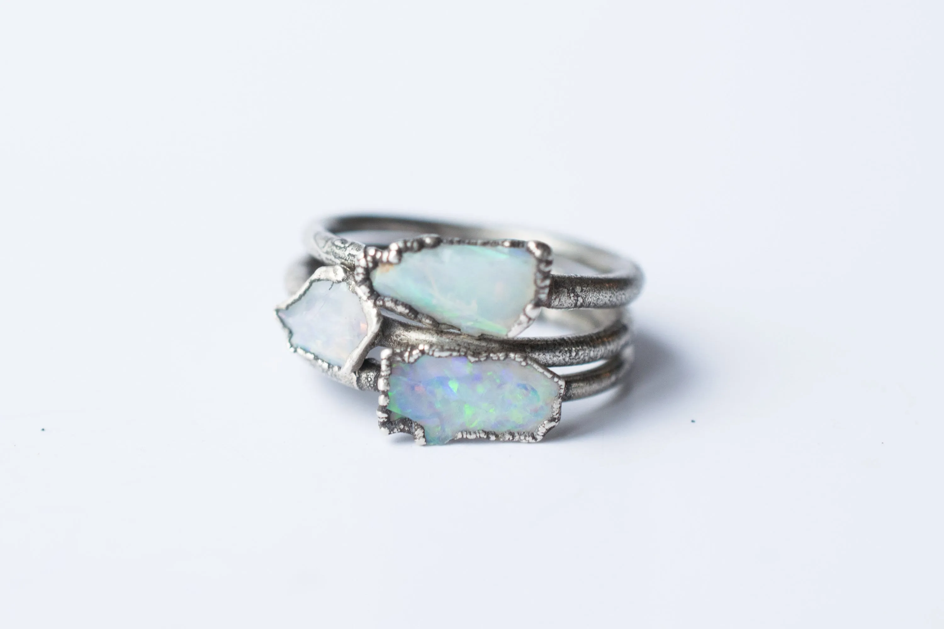 Raw opal ring | Rough opal ring