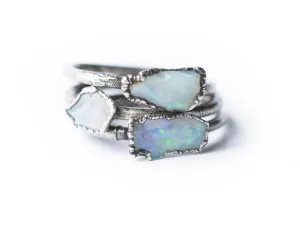 Raw opal ring | Rough opal ring