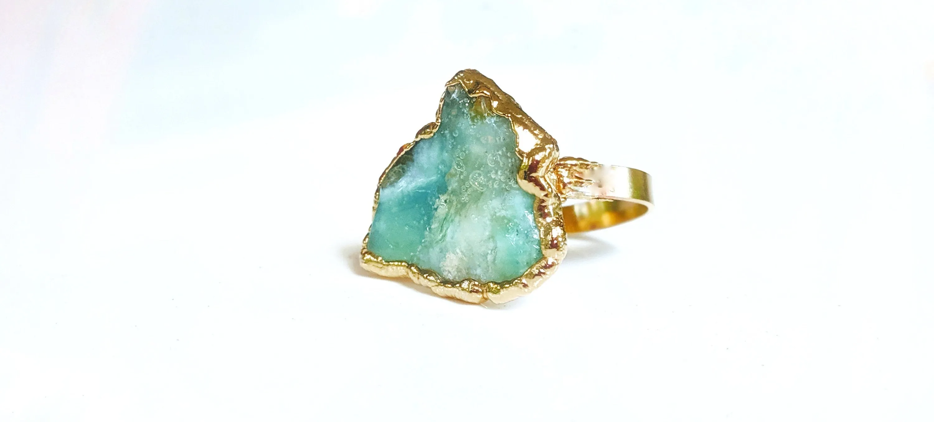 Raw Peruvian Opal ring