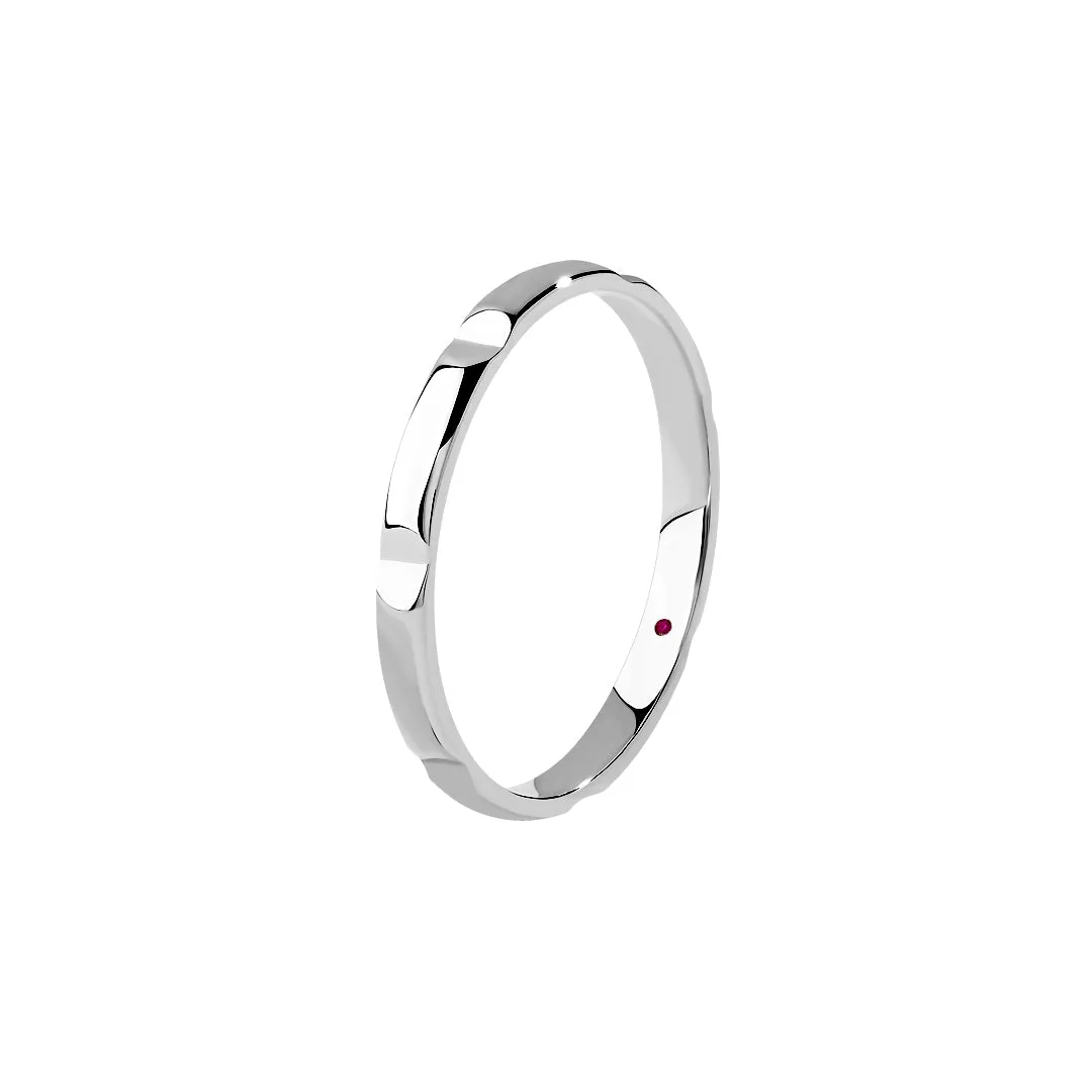 Rectangular Linked Band in Silver