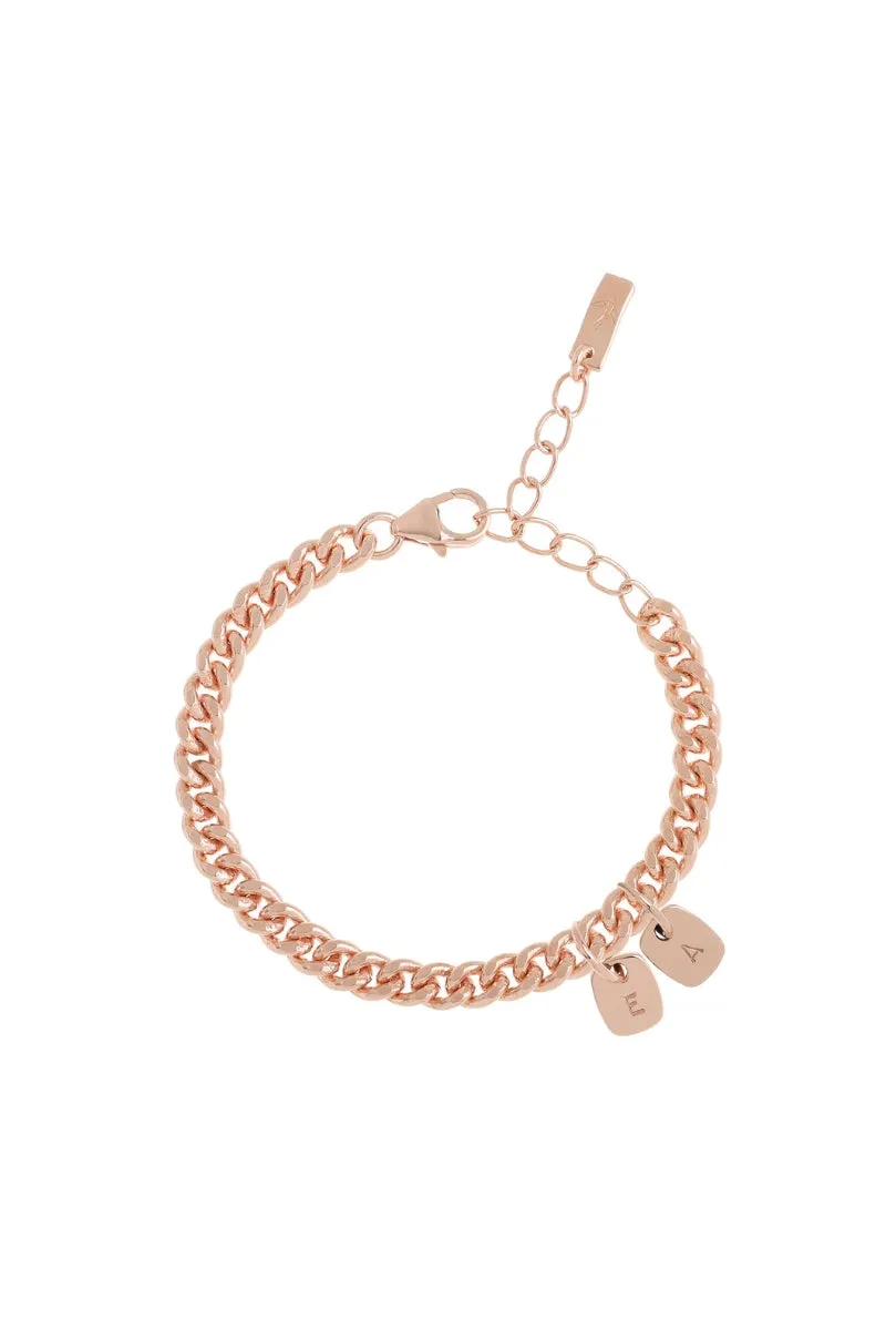 Rectangular Pendant Bracelet - Rose Gold