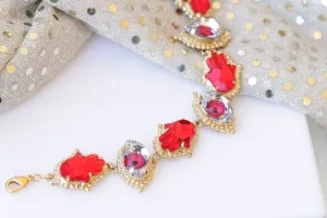 RED HAMSA BRACELET