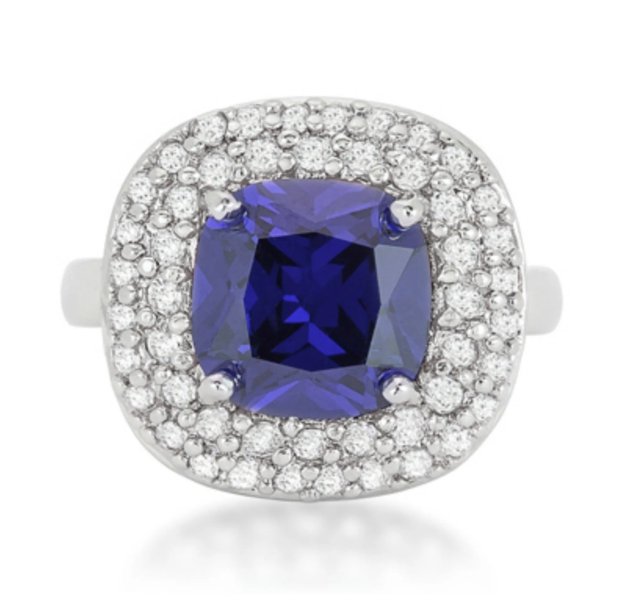 Regina Lavendar Purple Cushion Cut Cocktail Ring | 5ct