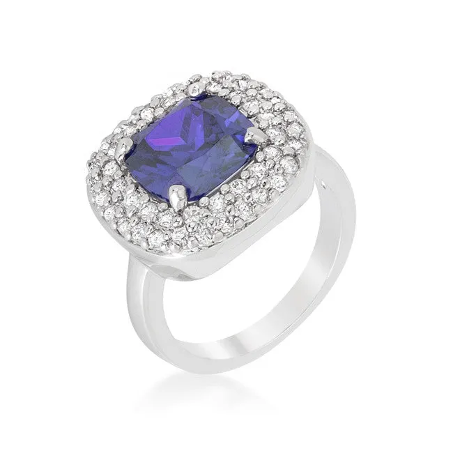 Regina Lavendar Purple Cushion Cut Cocktail Ring | 5ct