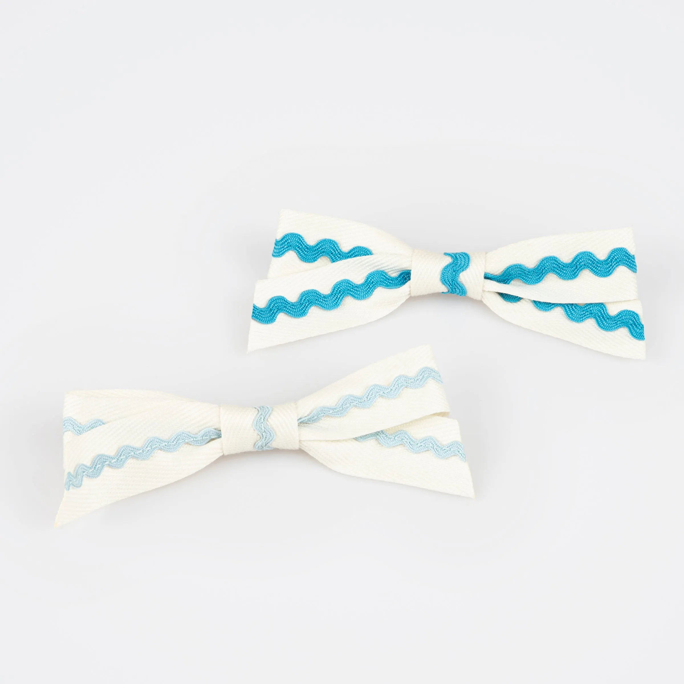 Ricrac Bow Hair Clips (x 5)