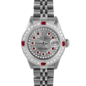 Rolex Datejust 26mm | 6917-SS-SLT-STRR-4RBY-JBL