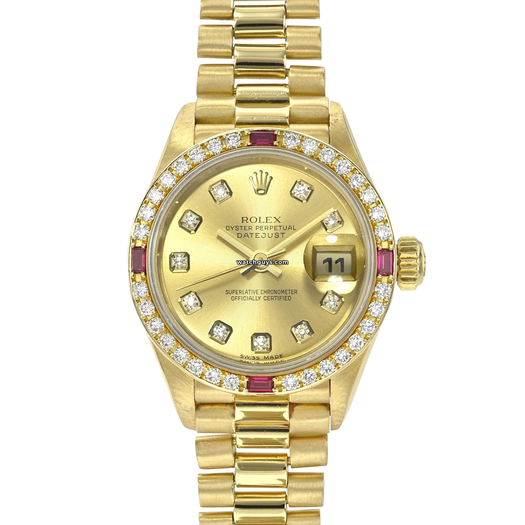 Rolex Datejust 69068 Champagne Diamond Ruby