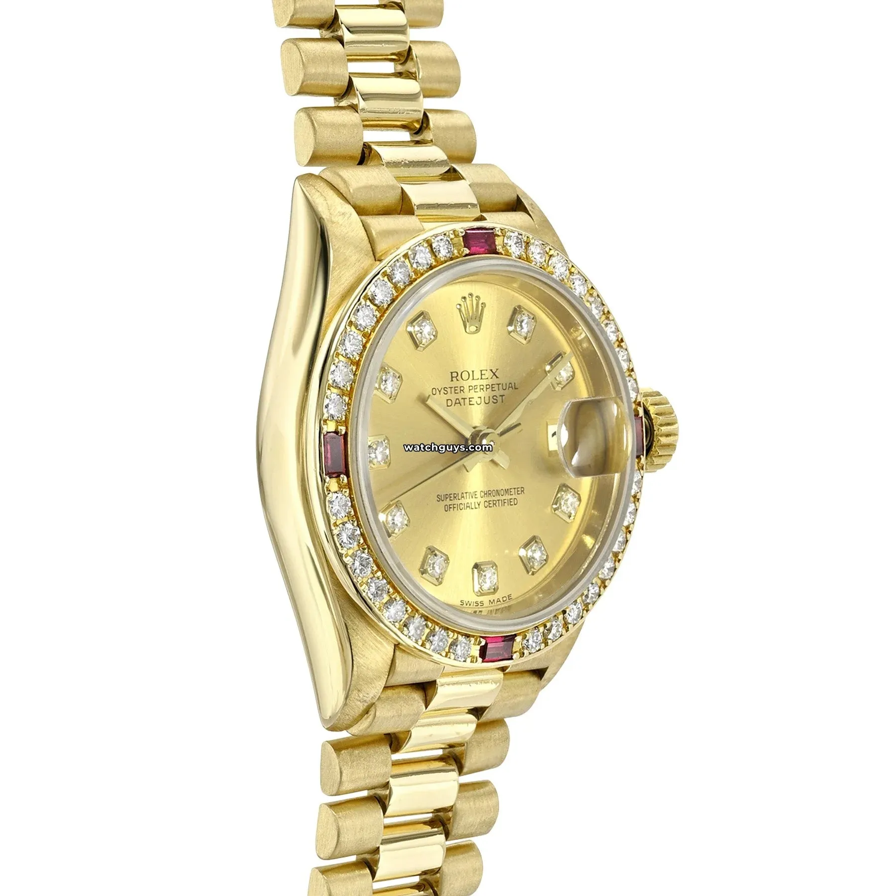 Rolex Datejust 69068 Champagne Diamond Ruby