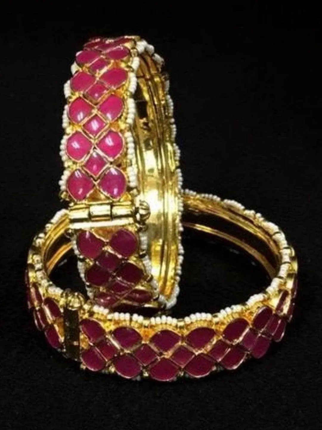 Ruby Polki Bangles Pair