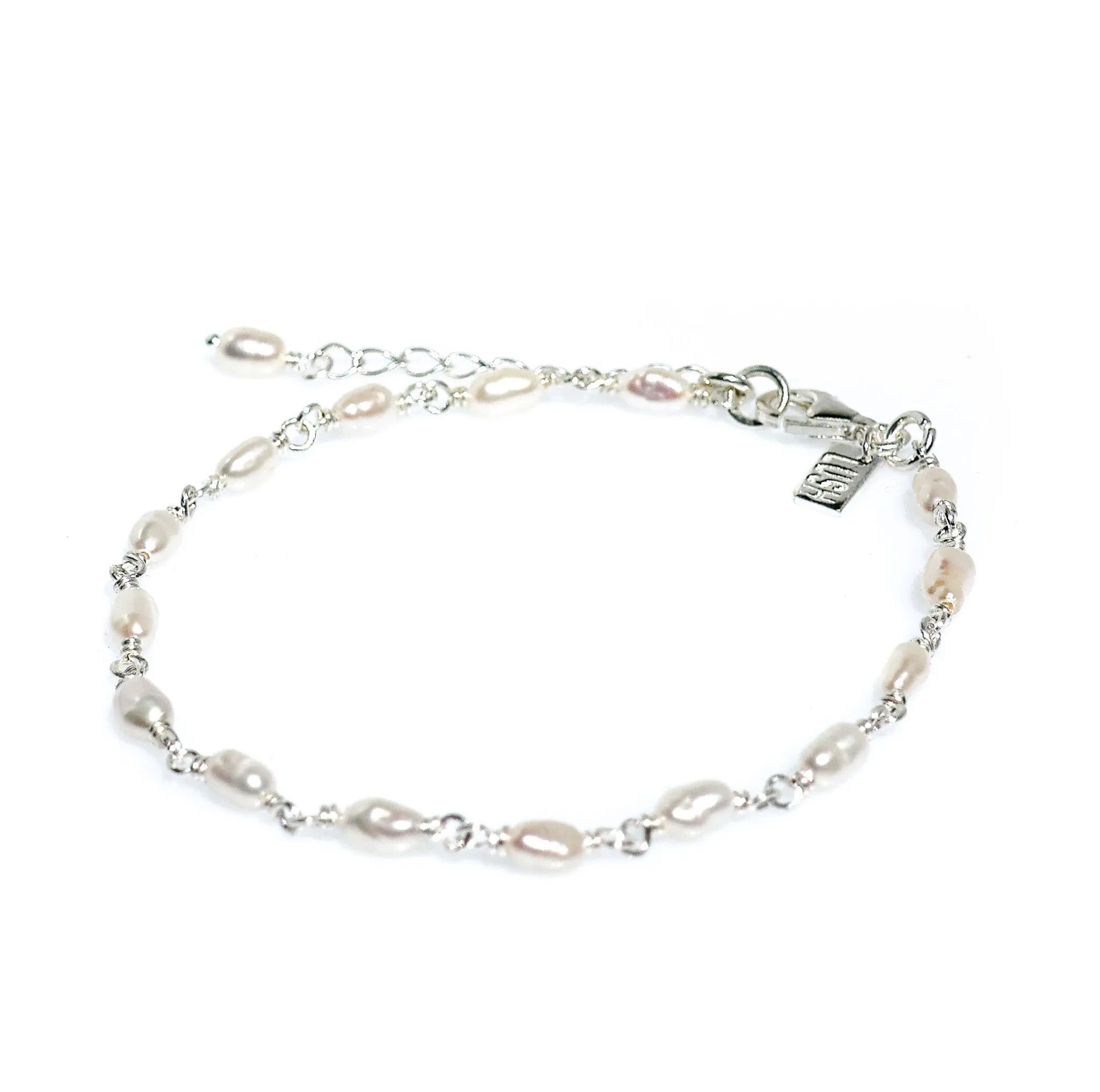 Seaside Bliss Pearl Bracelet Silver