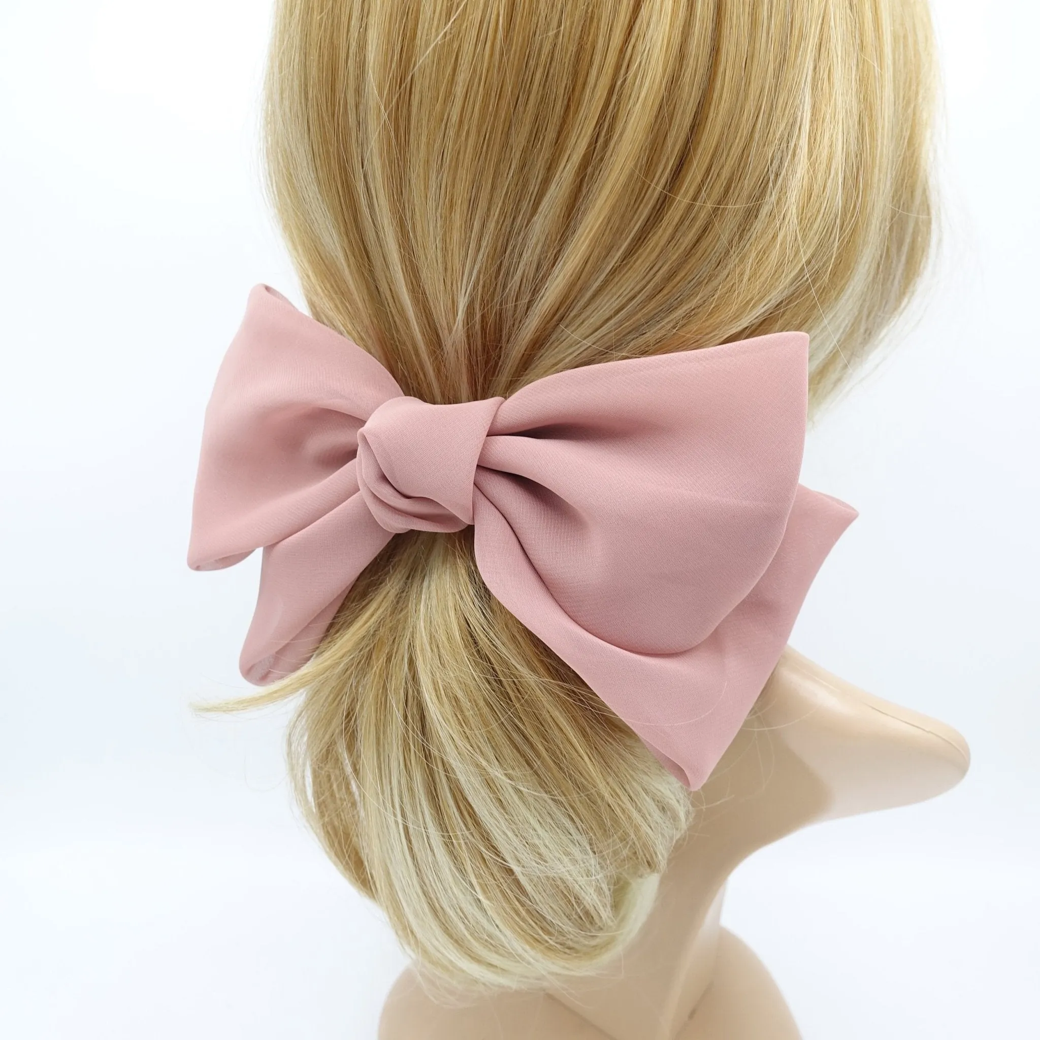 sheer chiffon big bow hair barrette women hair accessory