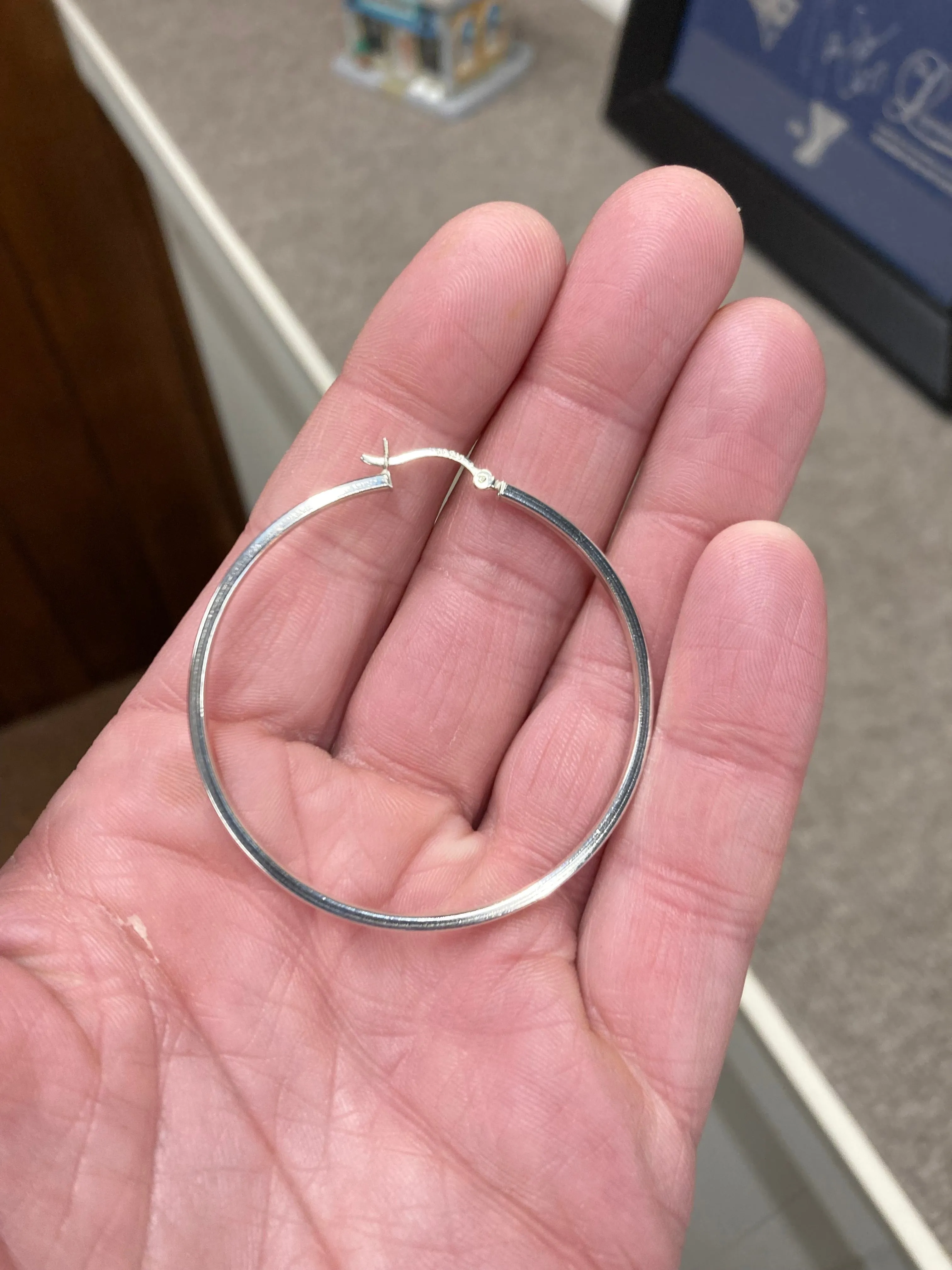 Silver Big Hoop Earrings