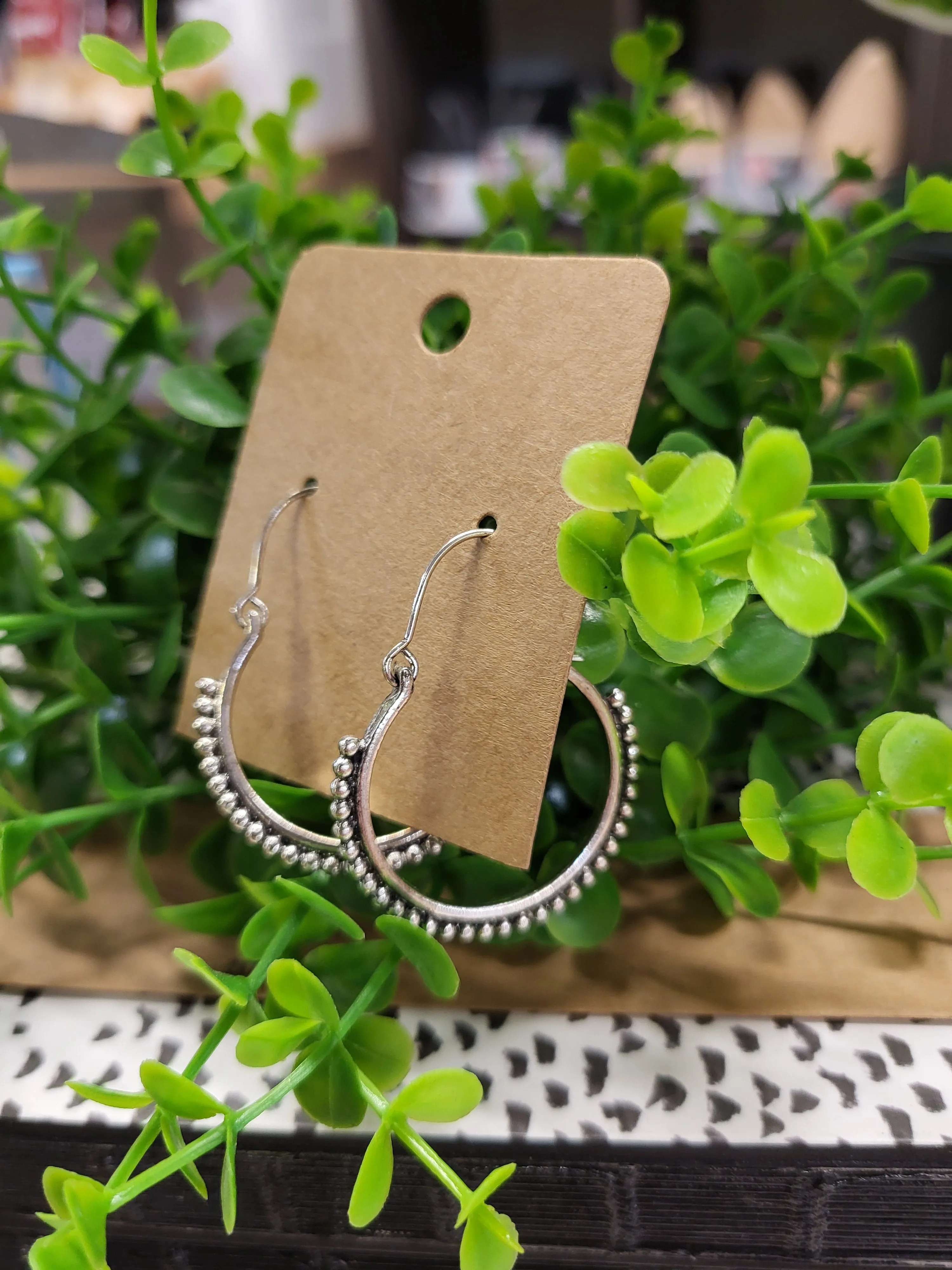 Silver Delicate Hollow Hoop Earrings