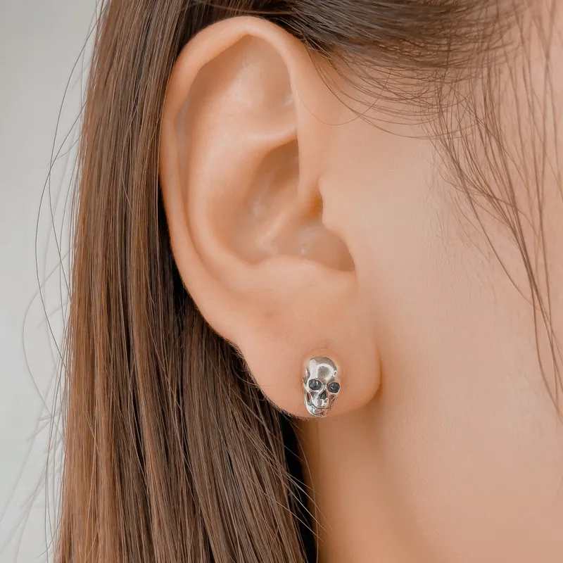 Silver Skull Earrings