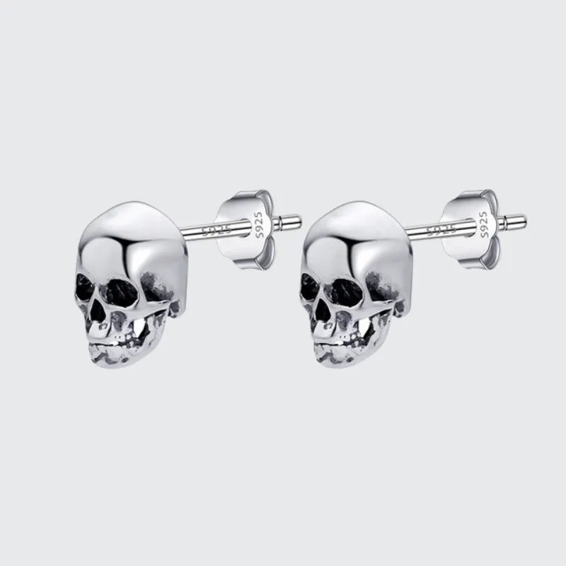 Silver Skull Earrings