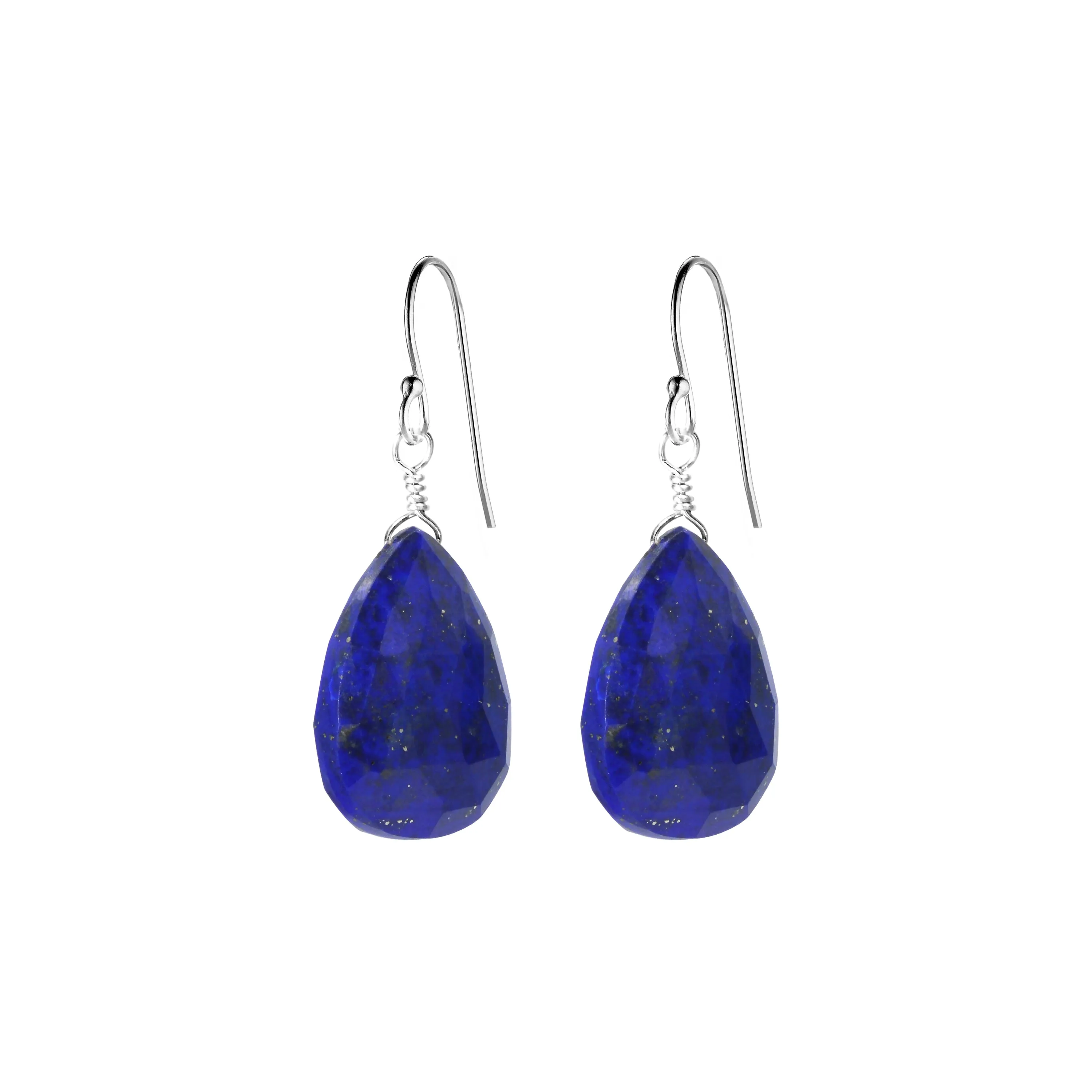 Single Drop Gemstone Earrings (Large Pear Shape)