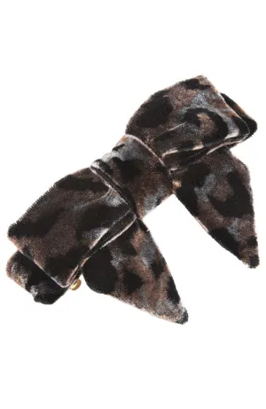 Square Bow Barrette - Velvet