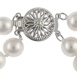 Starburst clasp pearl bracelet