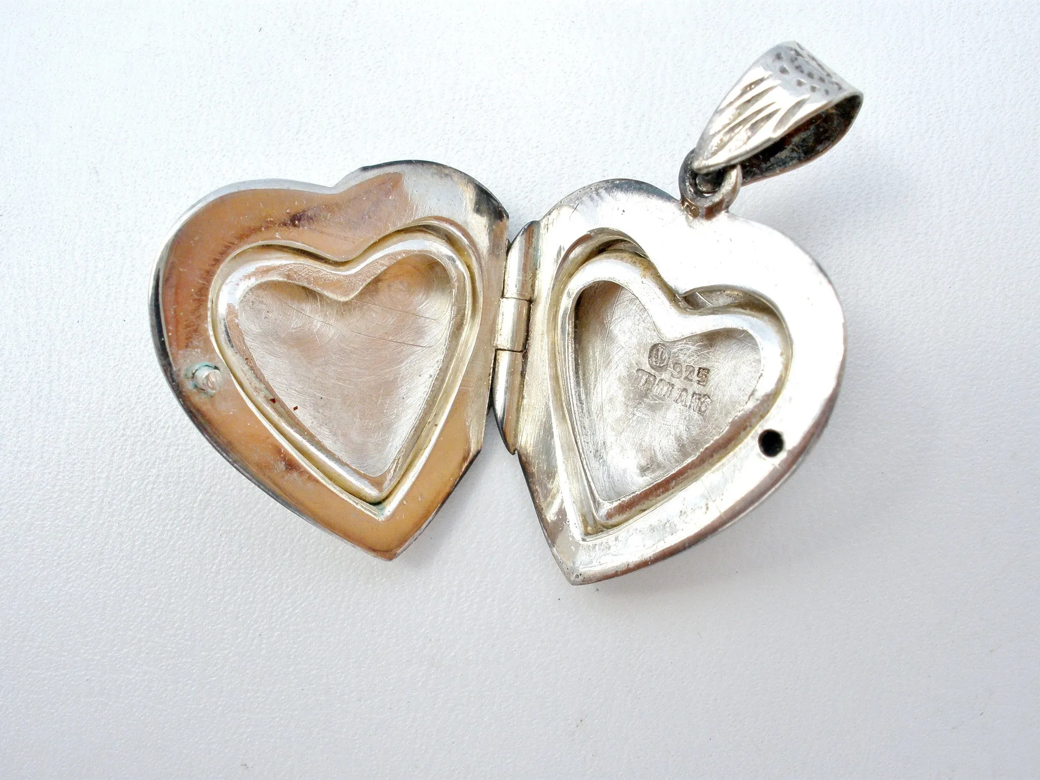 Sterling Silver Picture Heart Locket Necklace Pendant