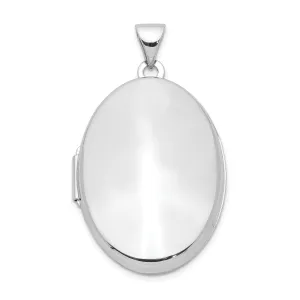 Sterling Silver Polished 26MM 2-Frame Oval Locket