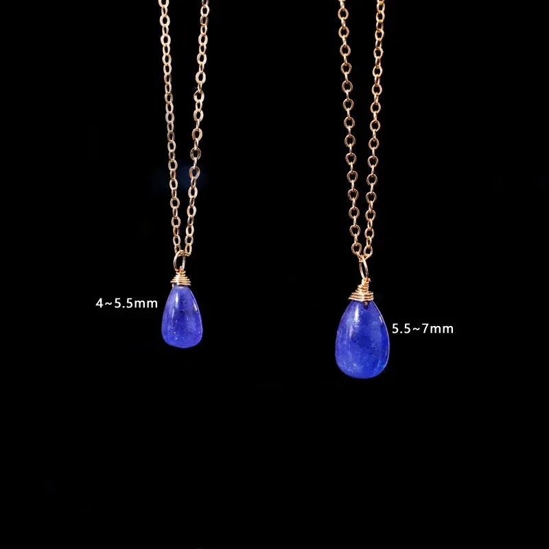 Tanzanite necklace, Gold, December Birthstone Necklace, Natural Blue Crystal Gemstone Pendant, Gift For Women, Oval Cut, Birthday Gift